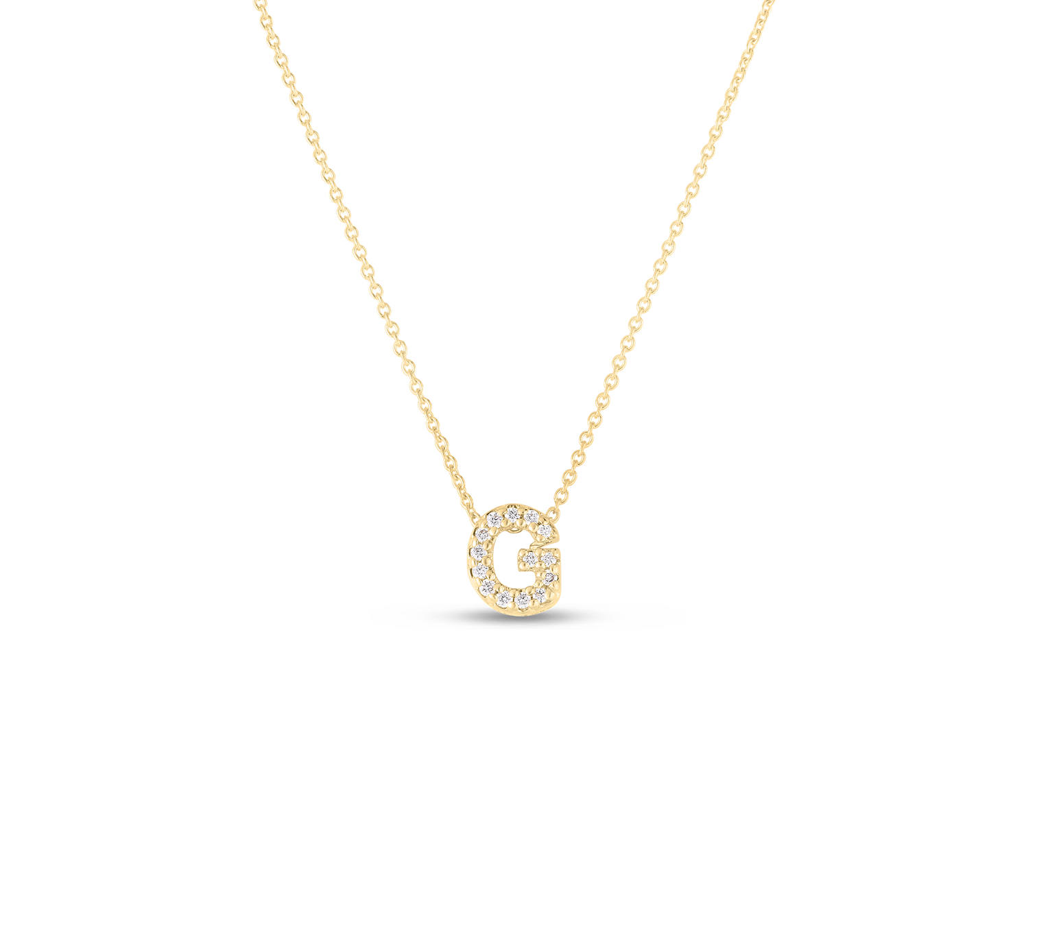 Roberto Coin Tiny Treasures Yellow Gold "Love Letter" Initial Pendant